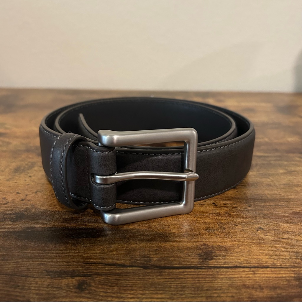 Dark Grey Genuine Leather Belt Size 36  38